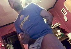 Can you handle this huge dick guy stroking in satin panties?