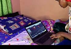 Black beauty gives wet and sensual performace in hot pussy fucking scene