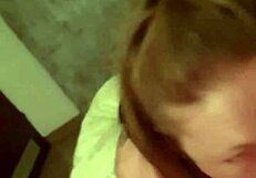 hot milf in lingerie swallows deepthroat