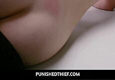 Keira Croft Punished For Stealing Panties In Garage