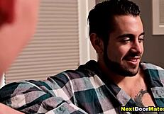 Gay step brothers fuck in threesome