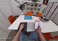 Juicy VR date with hot skinny blonde Kiara Cole getting banged in every position