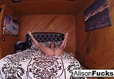 alison tyer feels so horny she masturbates on set