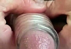 I'm fucking my toy again and shooting a huge thick cumshot!