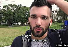 Latino gay teen 18+ turned into sex servant in public