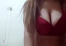 Big tits teen 18+ rides with shaved pussy and big ass in homemade scene.