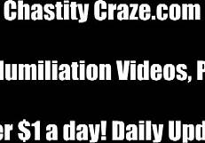 Trapped in Metal Chastity Device with No Escape from Femdom Teasing