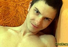 Twink Feels Ecstasy Pulling Foreskin Solo