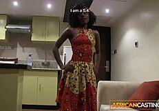 in this fake african casting, the ebony amateur gets a deepthroat blowjob and facial cumshot on her big ass.