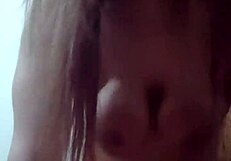 Big tits teen 18+ rides with shaved pussy and big ass in homemade scene.