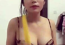 em ngoc nguyen shows off her big tits