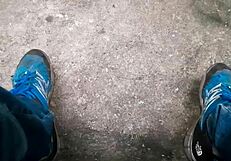 Hey, check this Brazilian gay guy jerking off in the woods! 🌳💦