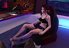 Brigette and Futa Dva share sexy anime fun