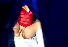 AMATEUR ROLE PLAYS WITH MOTHER'S UNDERWEAR AND TEASES WET PUSSY UNTIL SQUIRTING!