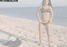 Pornstar Flashes On Barcelona Beach