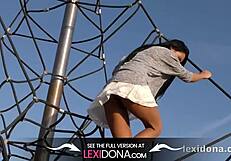 Pornstar Flashes On Barcelona Beach