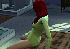 Is This Girl Masturbating Around the House?