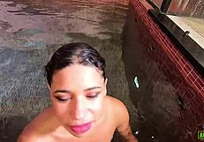 Lalla Potira Takes Intense Cumshot By Pool