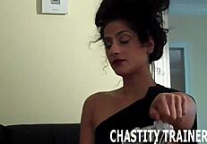 your cock teased and jerked to orgasm in femdom humiliation pov!