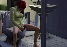 Is This Girl Masturbating Around the House?