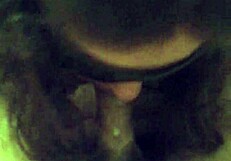 Blindfolded girlfriend gives blowjob to old friend