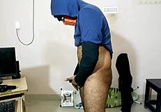 alone watching porn, cock hardens