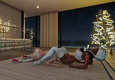 From behind and in front: A naked threesome with an extra flavor