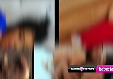 Megan Rox, blonde teen 18+, masturbates pussy after college class with shoes fetish.