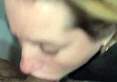 Blonde Slut Deepthroats Cock and Swallows Cum in Intense Blowjob Session