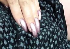 clear purple nails handjob tutorial