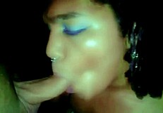 Shemale Sucks and Swallows Cum from Young Guy in Forest