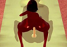 3D Hentai: Large breasts and a large buttocks in the field of fantasy