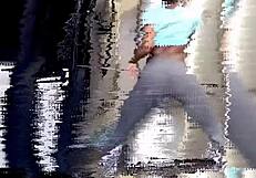 ebony girl with big tits dances and fingers her pussy to intense orgasm