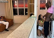 hey, can you believe i fucked this hot client while her husband watched tv?