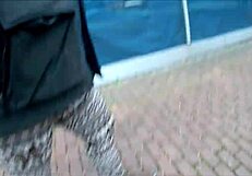 Intense Norwegian Legging Fetish in Outdoor Setting