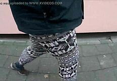 Intense Norwegian Legging Fetish in Outdoor Setting