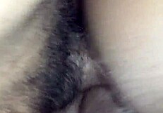 Amateur couple shares intense late night creampie session in their homemade bedroom