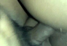 Amateur couple shares intense late night creampie session in their homemade bedroom