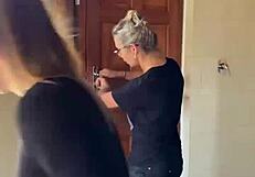 double blowjob action in a public south african shower, wow, mysexmobile got us wet and wild down there!