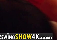 hot busty brunette riding big cock in wild swinger orgy