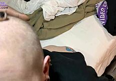 Ravenna Hex and Jermaine Lavender in interracial action with bald, deepthroat doggystyle.