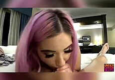 sabrina violet takes cum in her mouth, doesn't she?