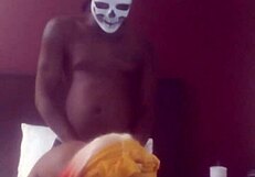 pretty brown girl with a big black cock