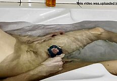 Supermdick33 Performs Naked Handjob On Double Dildo With Big Cock