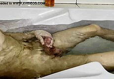 Supermdick33 Performs Naked Handjob On Double Dildo With Big Cock