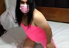 Transsexual video displays fetish crossdressed Pamelitha