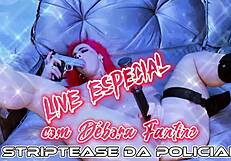 Débora Fantine Performs Sexy Police Striptease