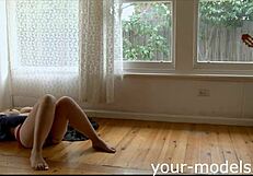 Does This Beautiful Milf Tease Her Big Tits While Masturbating?