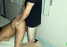 Latina college cutie gets cumshot near my house