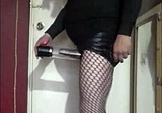 bisexual crossdresser says, 'this pump makes me bigger for part 2'